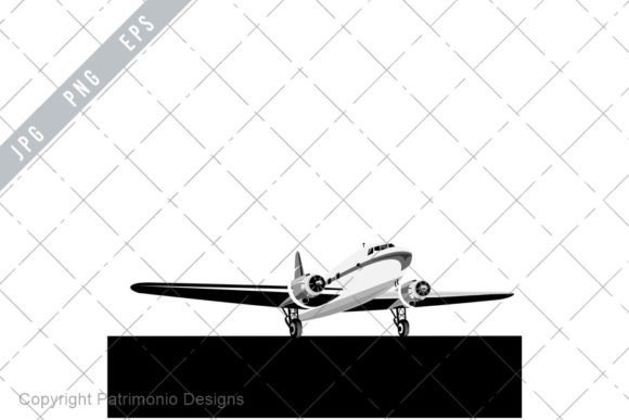 Download Propeller Airplane on Runway EPS JPG PNG - Runway Collection