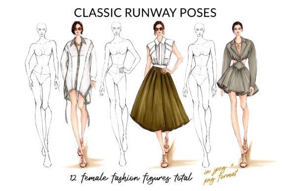 Download Runway Poses Croquis Pack - Runway Collection