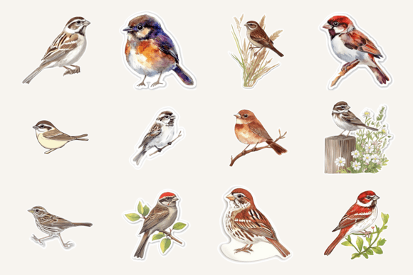 Download Song Sparrow Stickers - Song Collection