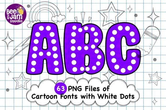 Download Cartoon Retro with White Dots Fonts, PNG - Premium Resources