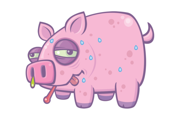Download Cartoon Swine Flu Pig - Flu Collection