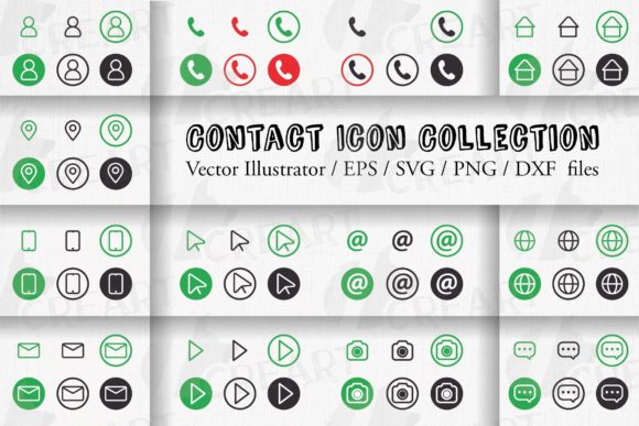 Download Contact Icon Set for Business Card Desig - Contact Collection